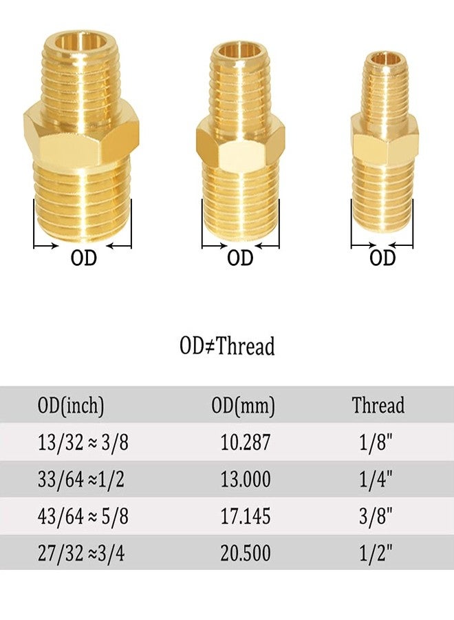 Joywayus 3/8" NPT Male × 1/4" NPT Male Brass Pipe Fitting Adapter - Image 5